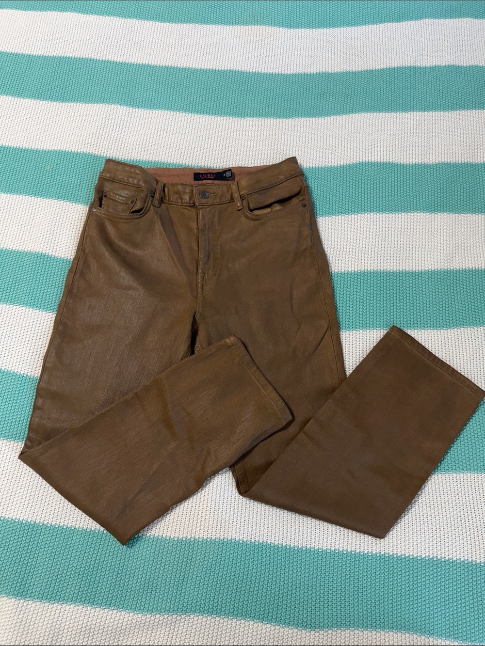 Lauren Ralph Lauren Women's Straight-Leg Jeans in Cognac Brown